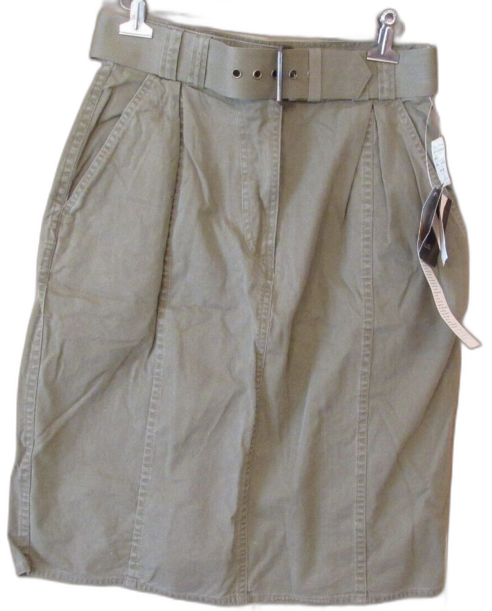 Vintage Chaus Women's Midi ALine Skirt Size 12 Pleated with Pockets NWT